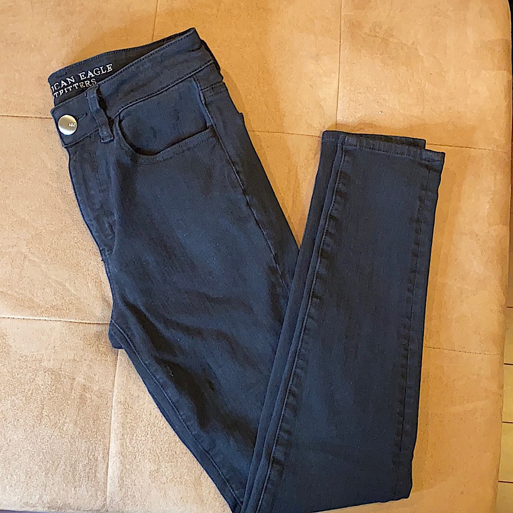 LIKENEW AE jeans perfect true black clean cut